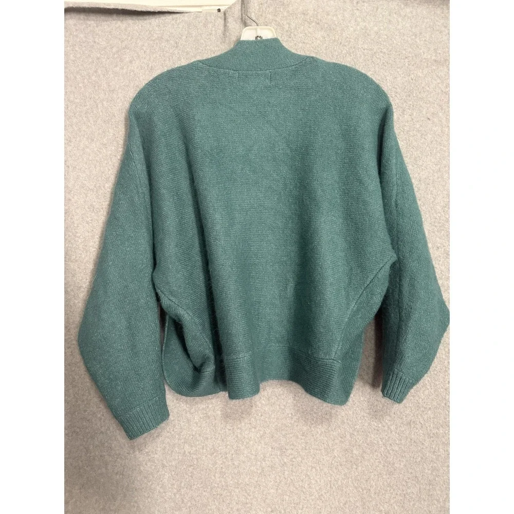 Anthropologie Cardigan Sweater Womens One Size‎ Green Open Front Dolman Knit